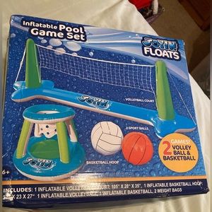 Joyin inflatable pool, volleyball, and basketball game set